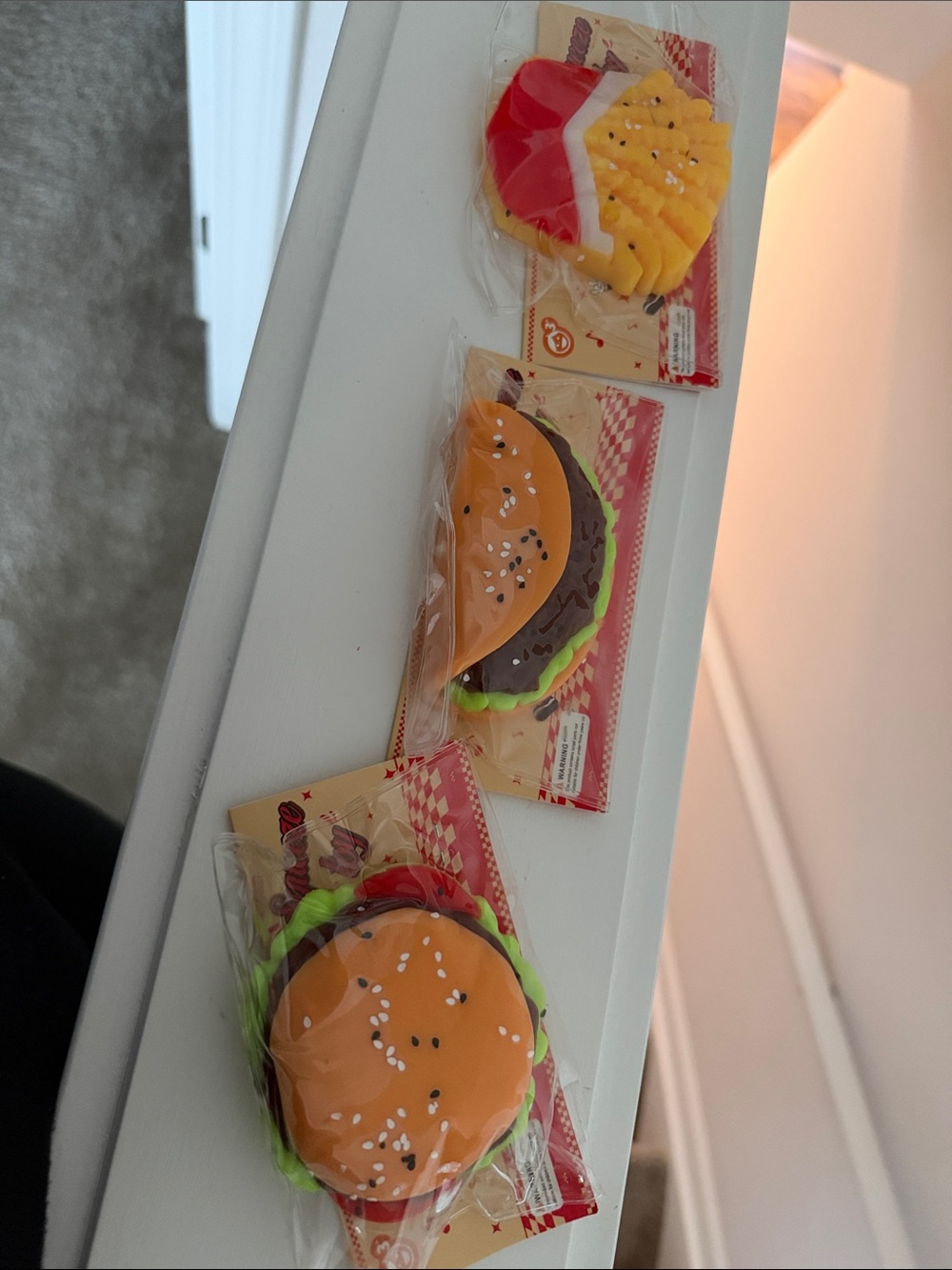 Squeeze Burger & Fries Party Favor Set - Orange, Red, Yellow, Green